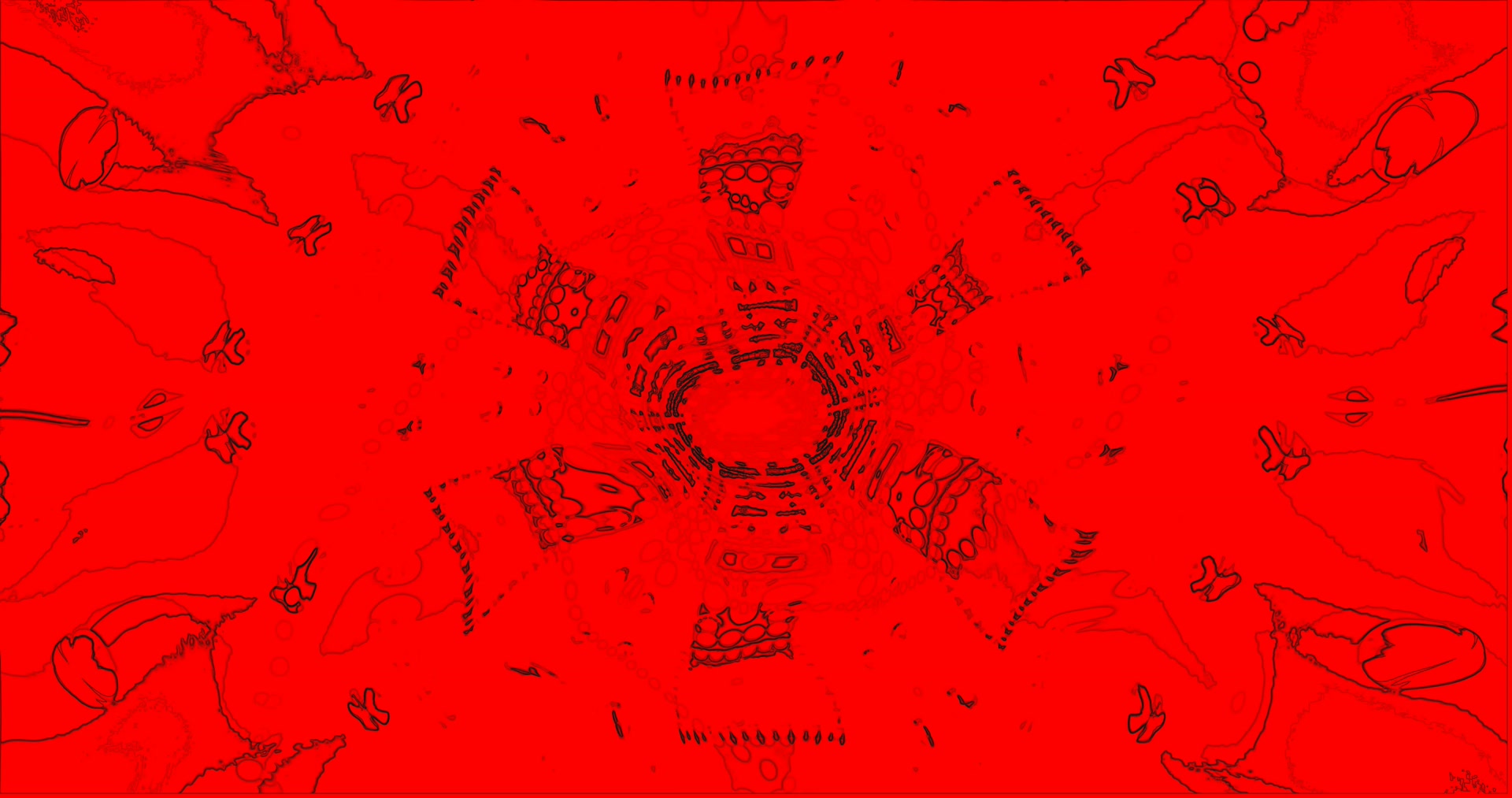 Red Neon Tunnel Screensaver 4K UHD 60fps Vj Loop