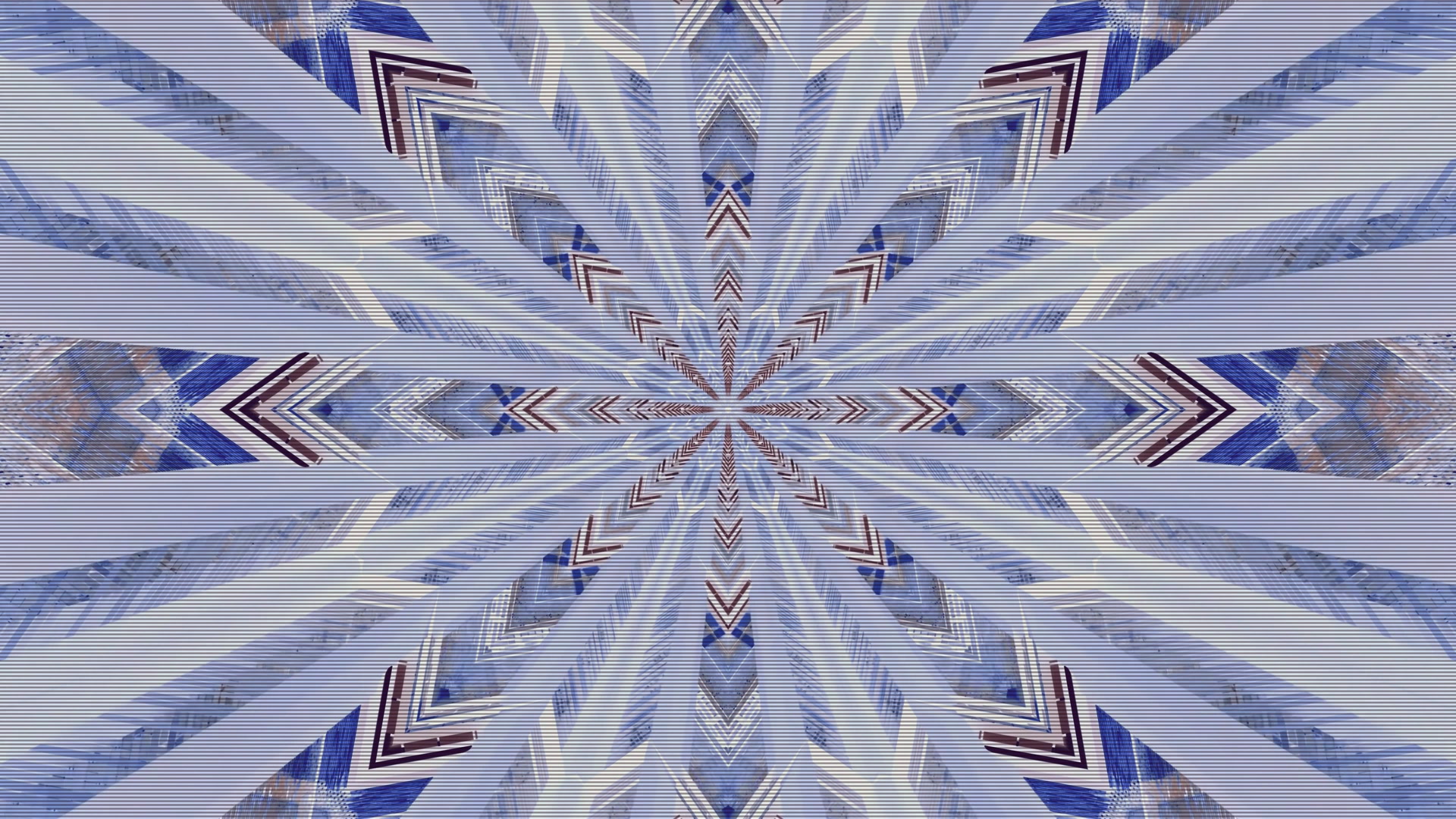 Blue Kaleidoscope Neon Tunnel 4k uhd 60fps Screensaver VJ Loop