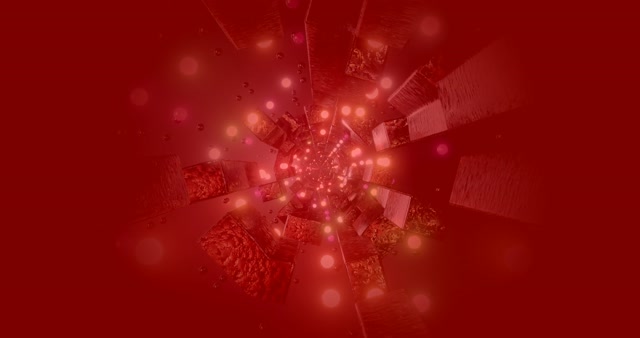 Red Abstract Burst VJ Loop - Geometric Explosion Motion Background