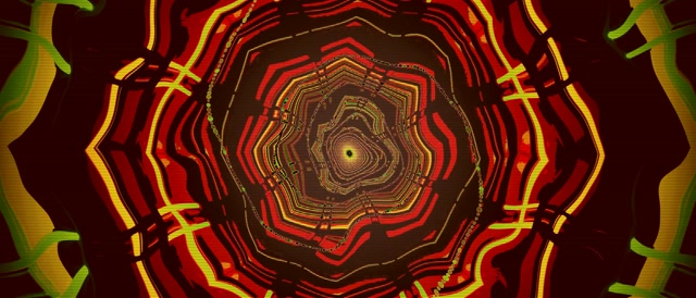 Neon Tunnel Spiraling Octagon Vortex Vj Loop 21:9 Ultrawide 60fps Screensaver