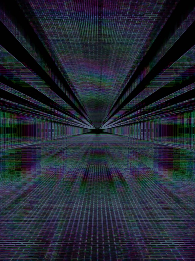 Neon Tunnel Glitch Grid VJ Loop 3:4 iPad Portrait 60fps Screensaver