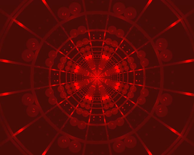 Red Neon Tunnel Glowing Orb Grid 5:4 industrial 60fps Screensaver Vj Loop