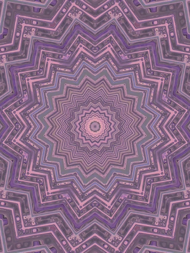 Purple Star Mandala Neon Tunnel Vj Loop 3:4 iPad Portrait 60fps Screensaver