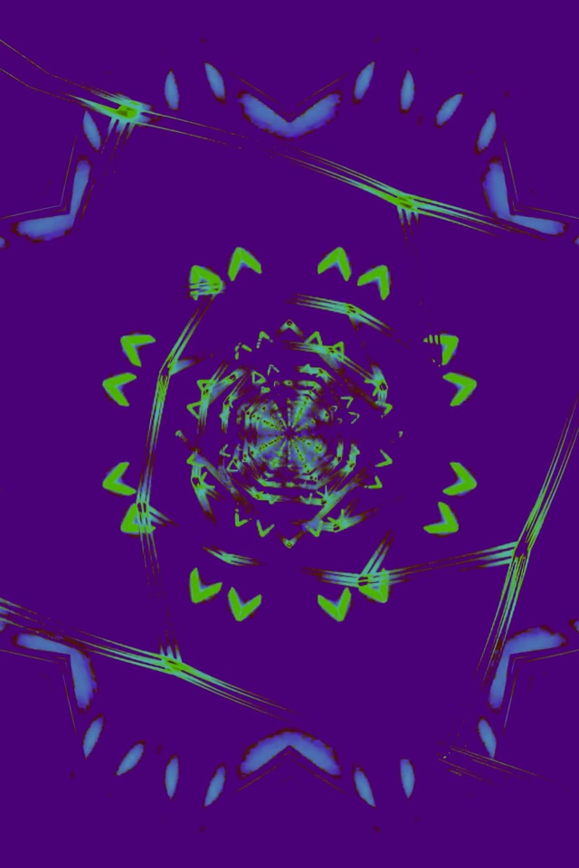 Neon Tunnel Kaleidoscope Star Burst 2:3 Photo Portrait 60fps Screensaver Vj Loop