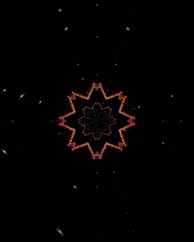 Neon Tonnel Kaleidoskoop Ster Uitbarsting VJ Loop 4:5 Instagram 60fps Sluimerskerm