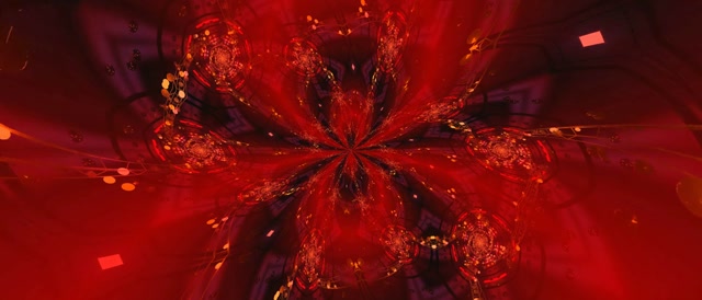 Red Neon Tunnel Kaleidoscope Burst 21:9 Ultrawide 60fps Screensaver VJ Loop