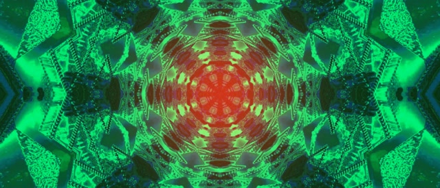 Neon Tonnel Kaleidoskoop Uitbarsting VJ Loop 21:9 Ultrawyd 60fps Skermsaver