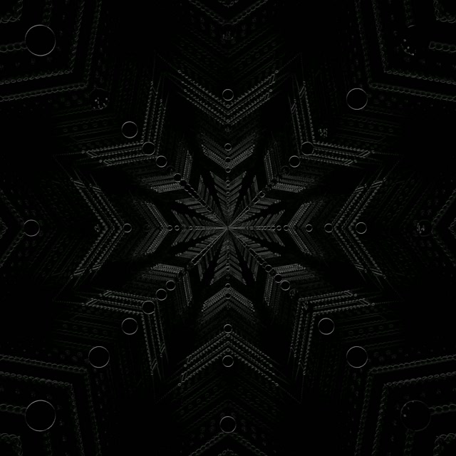 VJ Loop Neon Tunnel Dark Star Kaleidoscope 1:1 Square 60fps Screensaver