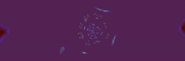 Neon Tonnel Kaleidoskoop Uitbarsting VJ Loop 3:1 Triple Wide 60fps Sluimerskerm