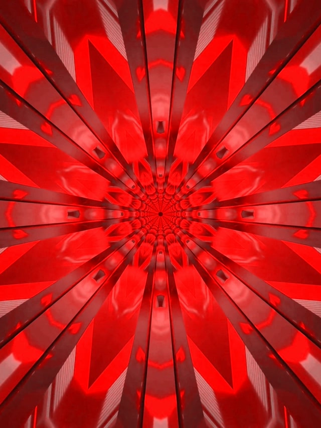 Rooi Neon Tonnel Radiale Ontploffing VJLoops 3:4 iPad Portret 60fps Skermsaver