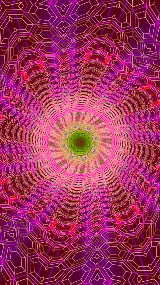 Neon Tonnel Pienk Mandala Web 9:16 Reels 60fps Skermbeskermer VJLoops