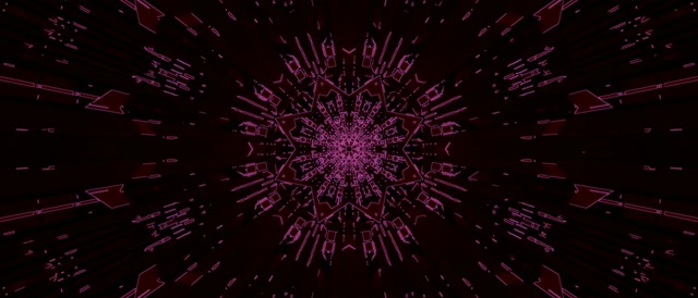 Neon Tonnel Magenta Kaleidoskoop Barsting VJLoops 21:9 Ultrabreed 60fps Skermbeskermer