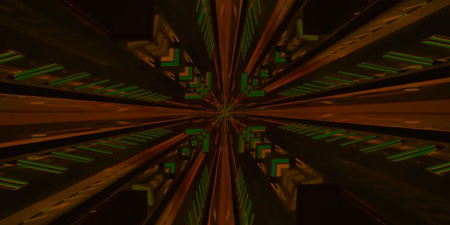 Neon Tonnel Fraktaal Kaleidoskoop Uitbarsting 2:1 Univisium 60fps Skermskakel VJ Loop