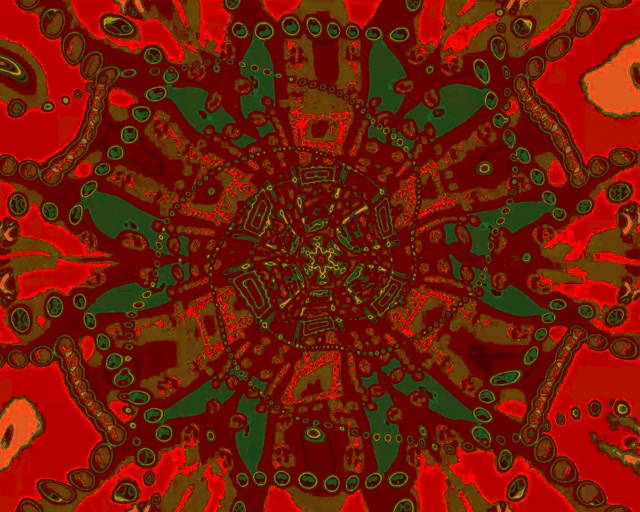 Neon Tonnel Rooi Heksagoon Vorteks Vj Loop 5:4 industrial 60fps skermbeskermer