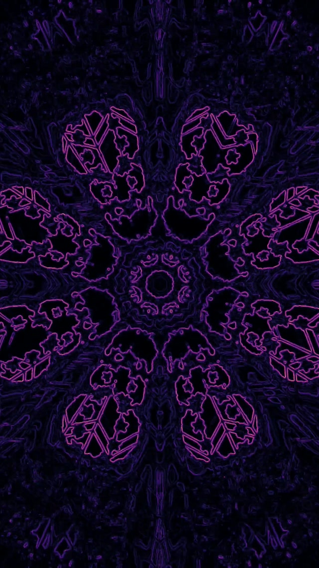 Vj loop Neon Tonnel Pers Fraktaal Mandala 9:16 Reels 60fps Skermbespaarder