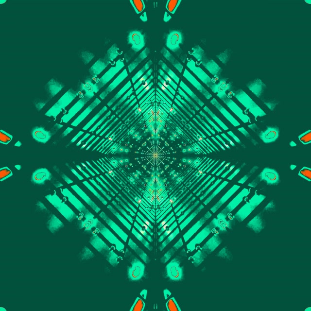 Neon Tonnel Kaleidoskoop Diamant VJLoops 1:1 Vierkant 60fps Skermbewaarder