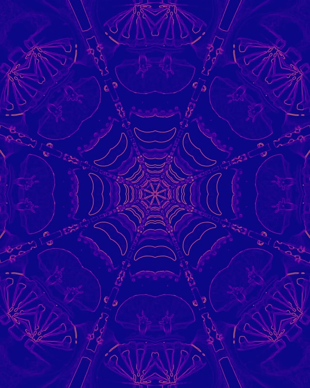 Neon Tonnel Pers Spinnekopweb Kaleidoskoop VJLoops 4:5 Instagram 60fps Skermbespaarder