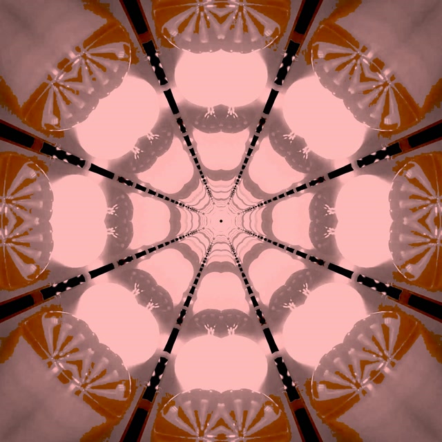 VJ loop Neon Tonnel Rooi Spinnekopweb Kaleidoskoop 1:1 Vierkant 60fps Skermbeskermer