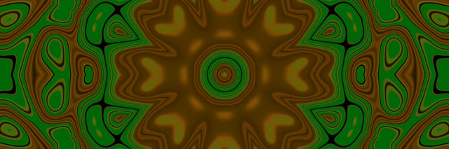 Neon Tonnel Groen Goud Mandala VJLoops 3:1 Drie Wyd 60fps Skermbeveiliging