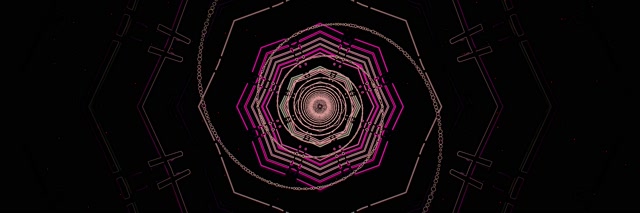 Neon Tonnel Agtkant Werwelwind VJLoops 3:1 Drievoudig Wyd 60fps Skermbeskermer