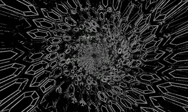 Neon Tonnel Kristal Heksagon Skermsaver 5:3 Wyd 60fps VJ Loop