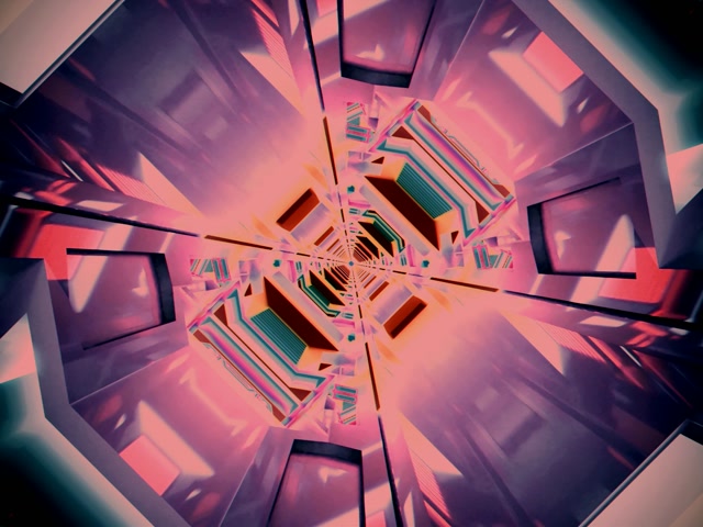 Neon Tonnel Agthoek Vortex 4:3 Klassiek 60fps Skermskakel VJ Loop