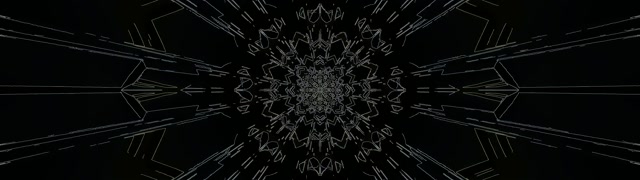 Donker Neon Tonnel Mandala 60fps 32:9 Super Ultrawyd Skermsaver VJ Loop