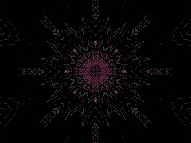 Neon Tonnel Donker Magenta Kaleidoskoop Ster VJLoops 4:3 Klassiek 60fps Skermbeskermer