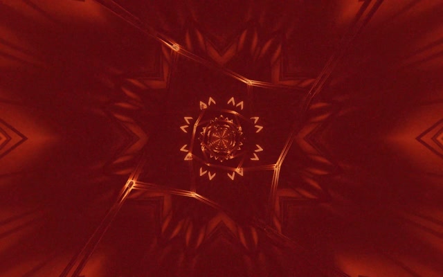 Neon Tunnel Copper Star Kaleidoscope VJ Loop 16:10 Macbook 60fps Screensaver