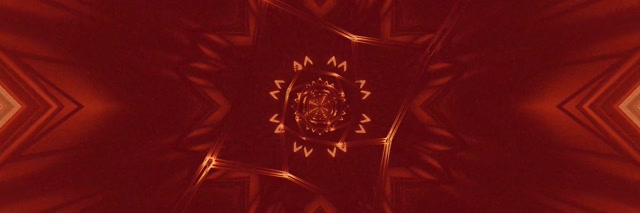 Neon Tonnel Koper Mandala Ster VJLoops 3:1 Drievoudig Wyd 60fps Skermbespaarder