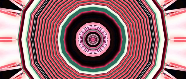 Neon Tonnel Oktagon Werwelwind VJ Loop 21:9 Ultrawyd 60fps Skermsaver