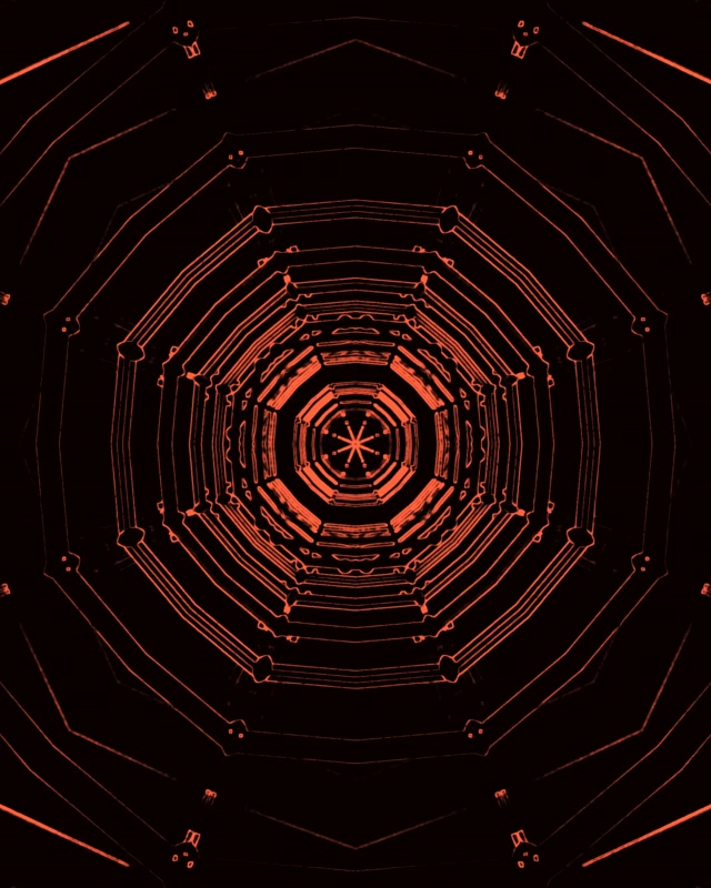 VJLoops Neon Tonnel Rooi Agtkant Werwelwind 4:5 Instagram 60fps Skermbeskermer