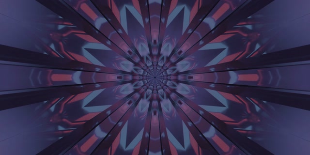 Neon Tonnel Pers Kaleidoskoop Uitbarsting VJ Loop 2:1 Univisium 60fps Skermbewaarder