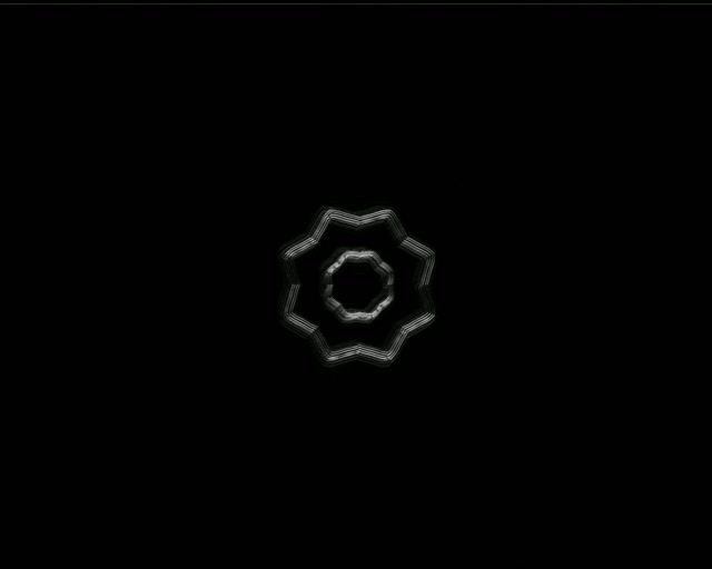 Neon Tonnel 8-Punt Ster Mandala Vj Loop 60fps 5:4 Industrieel Skermbeskermer