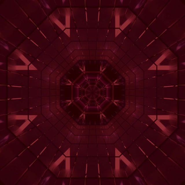 Rooi Neon Tonnel Skermbeskermer 1:1 Vierkant 60fps VJ Loop PC Laptop