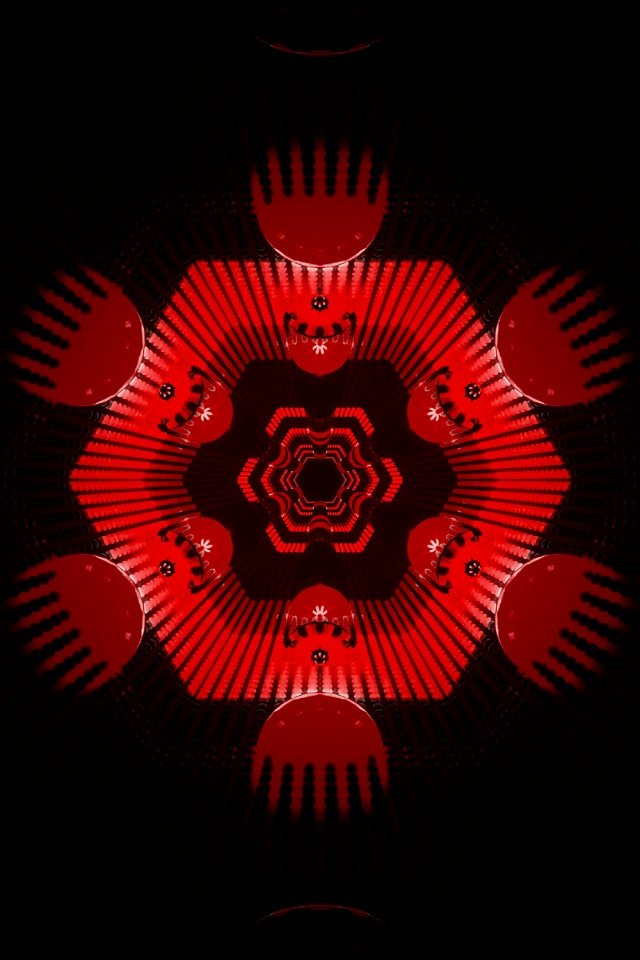 Fraktaal Mandala Neon Tonnel VJLoops 2:3 Foto Portret 60fps Skermbespaarder