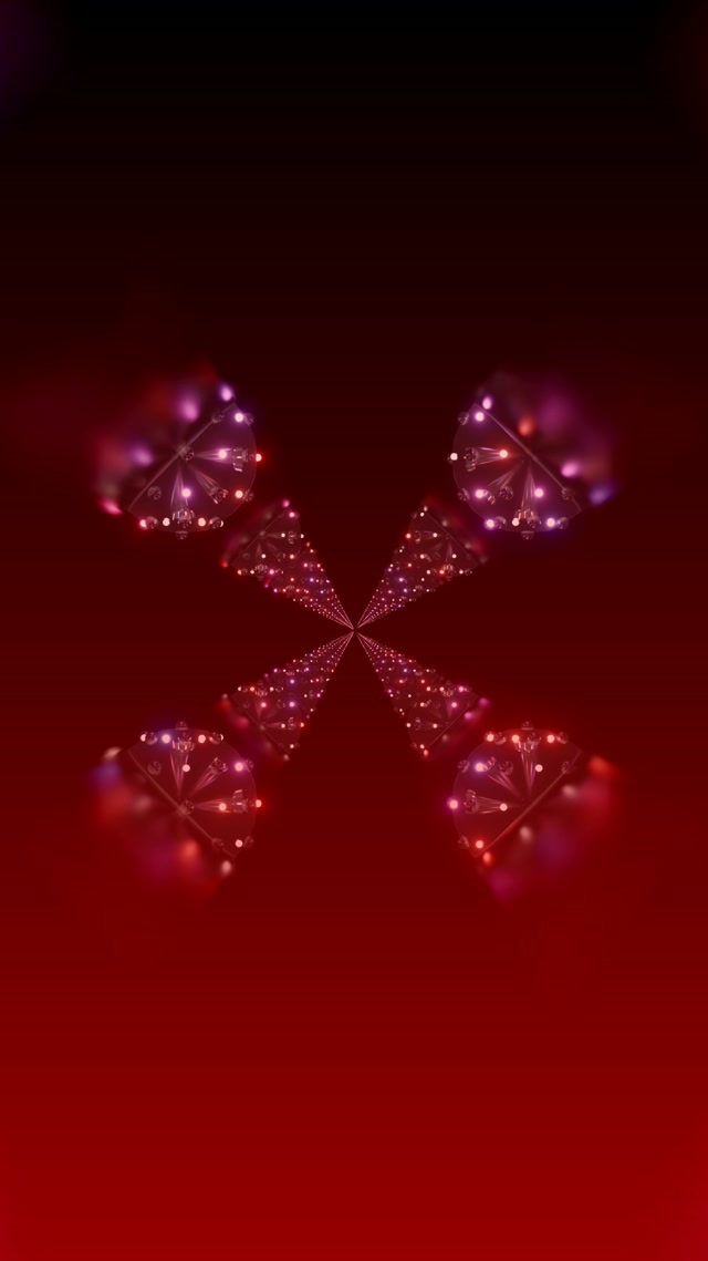 VJLoops Neon Tonnel Rooi Fraktaal Kaleidoskoop 9:16 Reels 60fps Skermbeskermer