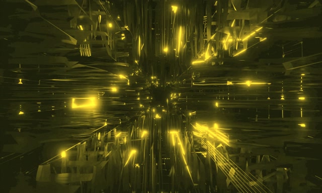 Neon Tonnel Goue Stad Uitbarsting 5:3 Wyd 60fps Skermbewaarder VJ Loop