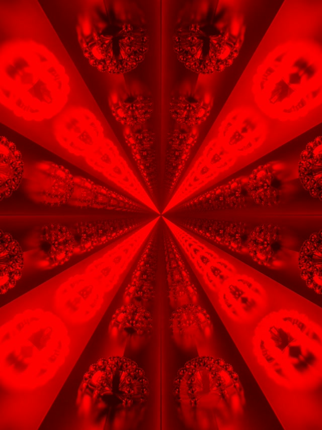 Rooi Fraktaal Neon Tonnel VJLoops 3:4 iPad Portret 60fps Skermbeveiliging