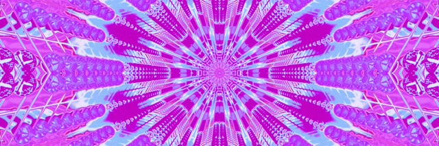 Neon Tonnel Kaleidoskoop Uitbarsting VJ Loop 3:1 Triple Wide 60fps Sluimerskerm