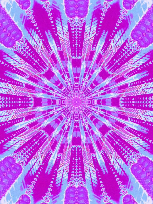 Neon Tonnel Magenta Fraktaal Kaleidoskoop Uitbarsting VJ Loop 3:4 iPad Portret 60fps Skermsaver