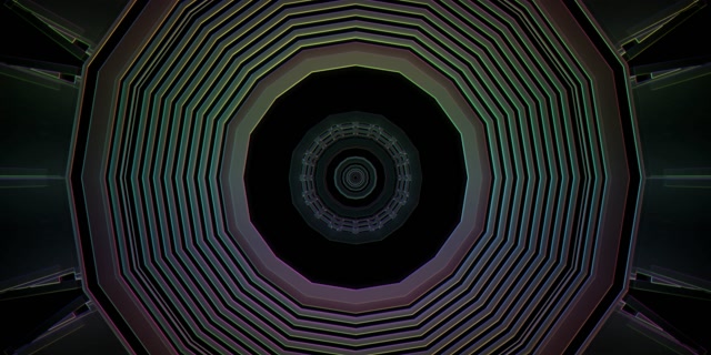 Infinite Octagon Neon Tunnel | 2:1 Univisium | 60fps VJ Loop Screensaver