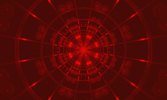 Red Glowing Neon Tunnel Radial Grid 5:3 wide 60fps Screensaver Vj loop