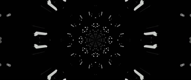 Neon Tunnel Fractal Kaleidoscope Burst VJ Loop 2.39:1 Cinemascope 60fps Screensaver