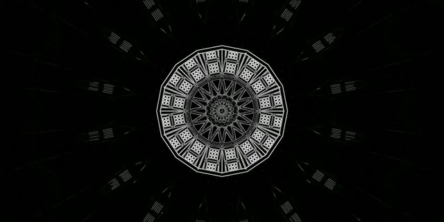 Neon Tunnel Gothic Mandala Vj Loop 2:1 Univisium 60fps Screensaver