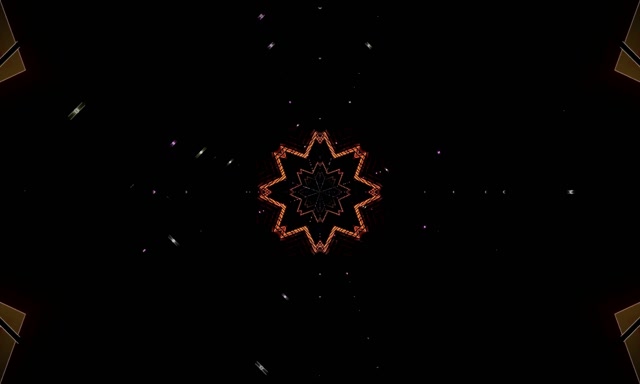 VJLoops نفق نيون نجمة كاليدوسكوب بنفسجي 5:3 عريض 60fps شاشة توقف