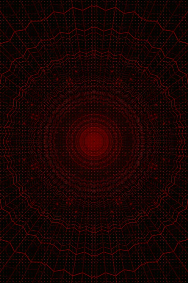 Red Neon Tunnel Spider Web Vortex VJ Loop 60fps 2:3 Photo Portrait Screensaver