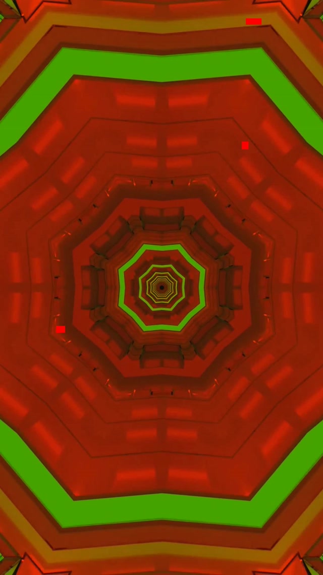 Pulsating Hexagon Neon Tunnel | 9:16 Reels 60fps Screensaver VJ Loop