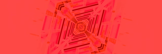 نفق نيون دوامة مربع حلزوني أحمر VJ Loop 3:1 Triple Wide 60fps حافظة شاشة