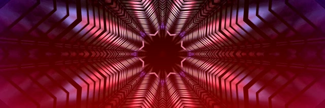 نفق نيون كاليدوسكوب دوامة نجمة VJ Loop 3:1 Triple Wide 60fps حافظة شاشة